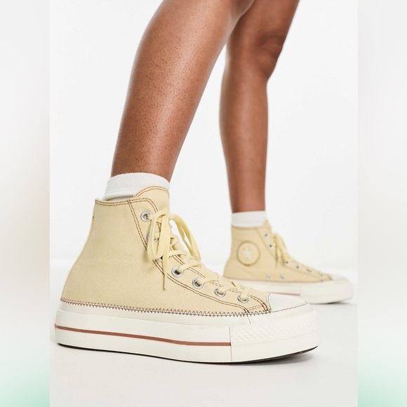 Converse Chuck Taylor All Star Modern Lift Mono Platform sneakers in cream 10,5 - Picture 6 of 7